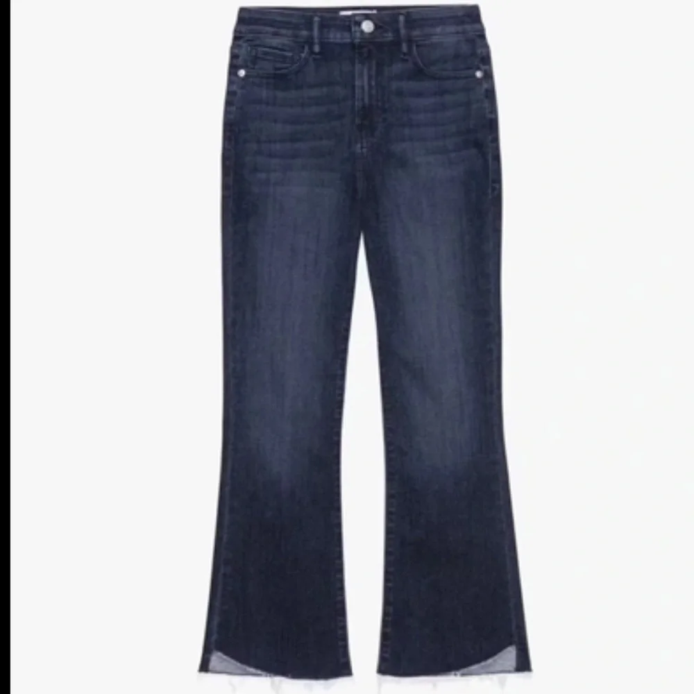 FRAME Le Crop Mini Boot Raw Hem Jeans Size 29/ 26.5” Inseam - Picture 3 of 16
